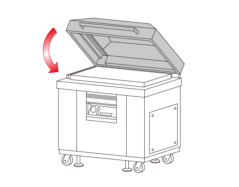 Large machine cover opning / closing