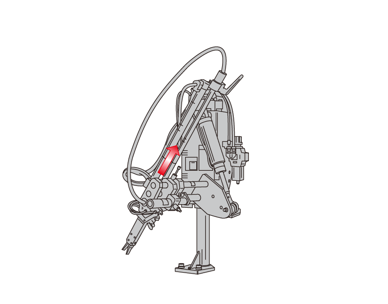 Cylinder end of take-out robot