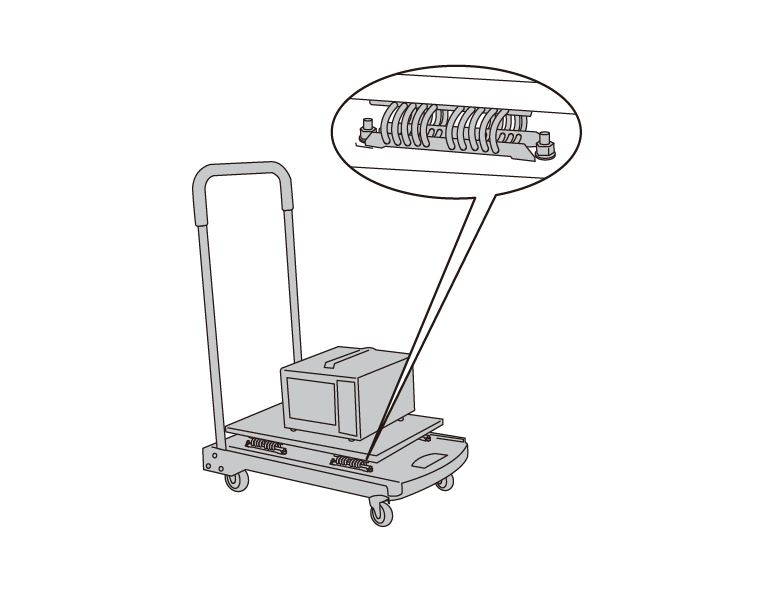 Anti-vibration trolley